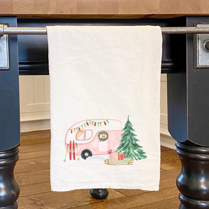 Christmas Camper - Cotton Tea Towel