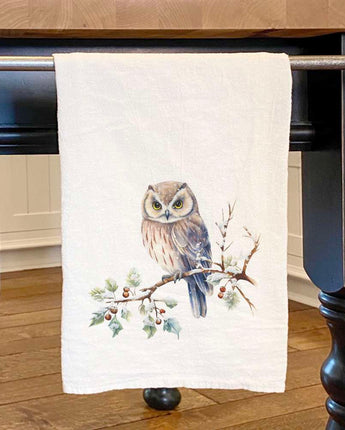 Winter Owl - Cotton Tea Towel