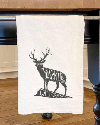 Yosemite National Park Deer - Cotton Tea Towel