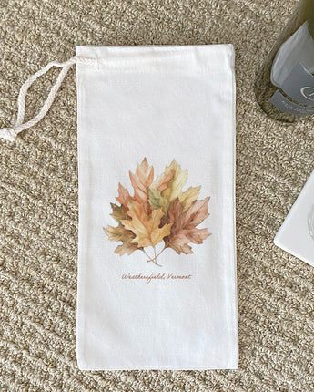 Fall Leaves - Custom Canvas Wine Bag