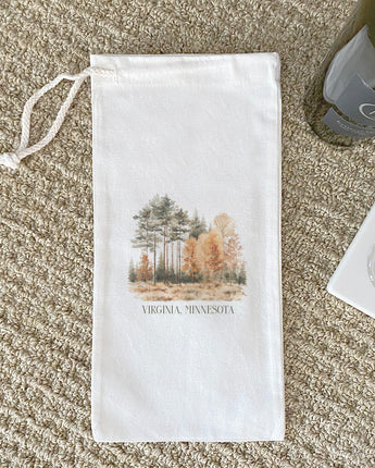 Tall Tree Forest - Custom Canvas Wine Bag