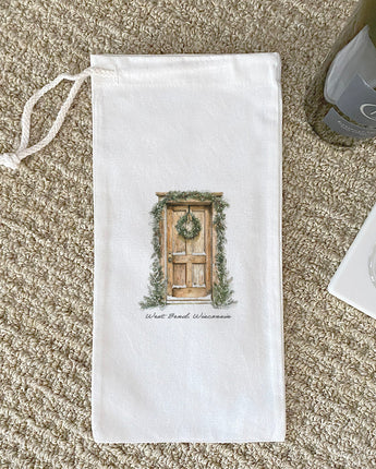 Pinehaven Door - Custom Canvas Wine Bag