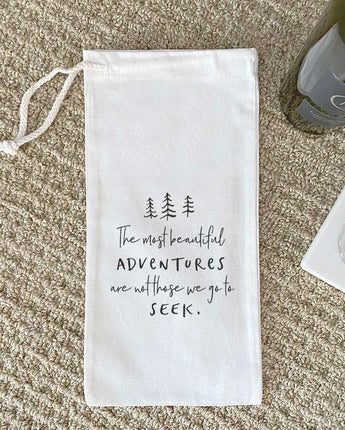 Beautiful Adventures (Trees) - Canvas Wine Bag