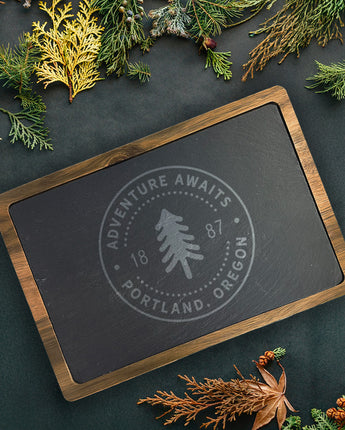 Tree Stamp - Custom Slate Serving Board