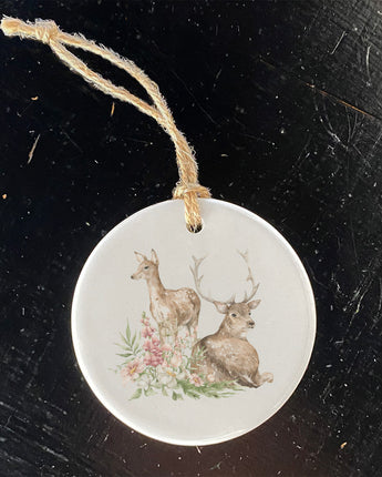 Floral Deer - Ornament