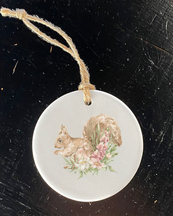 Floral Squirrel - Ornament