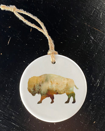 Watercolor Buffalo - Ornament