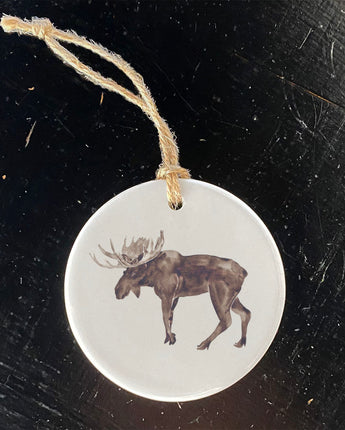 Watercolor Moose - Ornament
