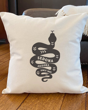 Snake Silhouette - Custom Square Canvas Pillow