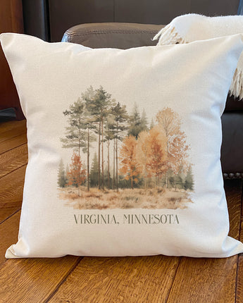 Tall Tree Forest - Custom Square Canvas Pillow