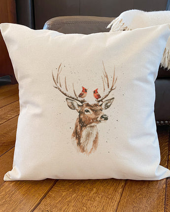 Cardinal Crown - Customizable Square Canvas Pillow