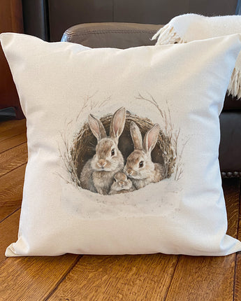 Woodland Burrow - Square Canvas Pillow