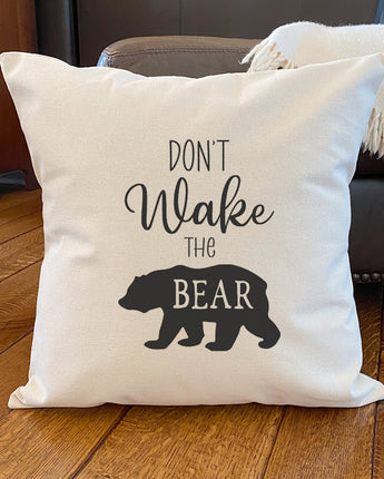 Don't Wake the Bear - Square Canvas Pillow
