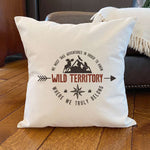 Wild Territory Badge - Square Canvas Pillow