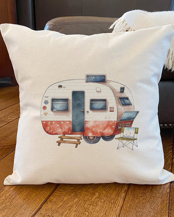 Patriotic Camper - Square Canvas Pillow