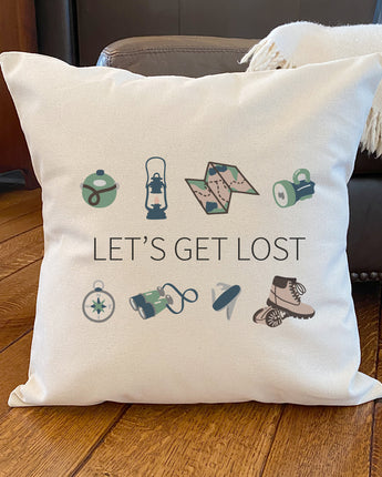 Let's Get Lost - Square Canvas Pillow