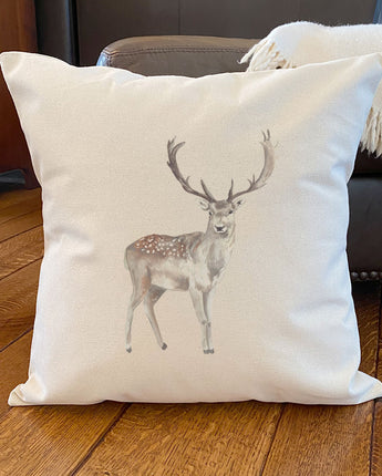 Watercolor Buck - Square Canvas Pillow