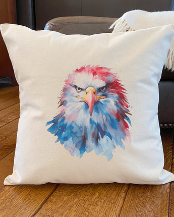 Watercolor Patriotic Eagle - Square Canvas Pillow