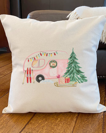 Christmas Camper - Square Canvas Pillow