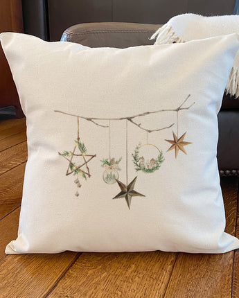 Festive Branch - Square Canvas Pillow
