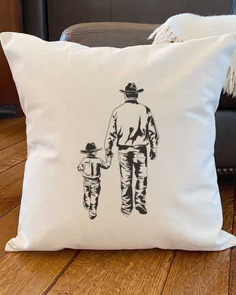 Just Like Dad - Father's Day Square Canvas Pillow