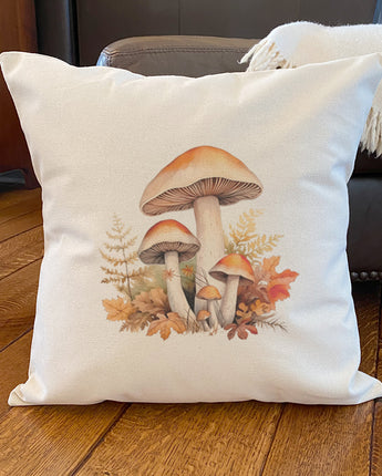 Fall Forest Mushrooms - Square Canvas Pillow