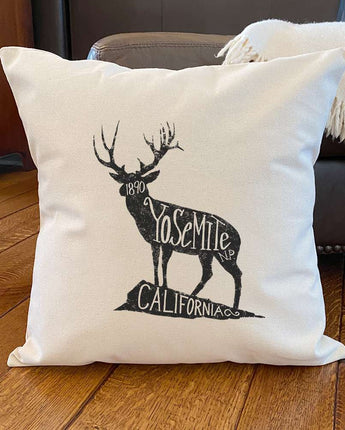 Yosemite National Park Deer - Square Canvas Pillow