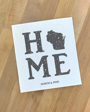 Distressed Home w/ State - Swedish Dish Cloth
