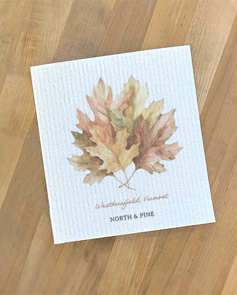Fall Leaves - Custom Swedish Dish Cloth