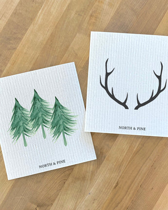 Three Trees, Antlers 2 pk - Swedish Dish Cloth
