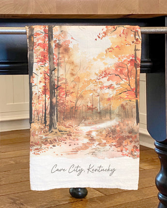 Fall Hike - Custom Cotton Tea Towel