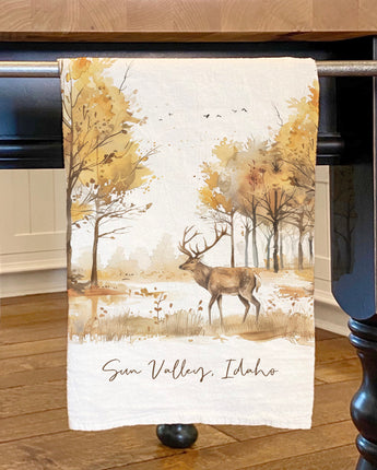 Early Fall Buck - Custom Cotton Tea Towel