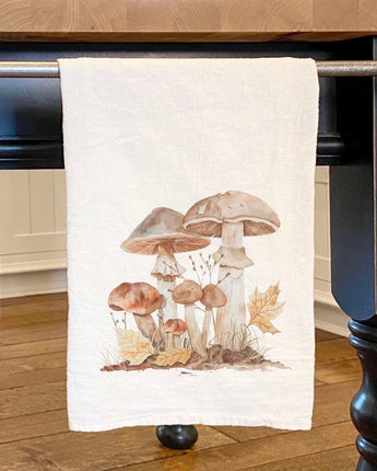 Mushroom Bunch - Customizable Cotton Tea Towel