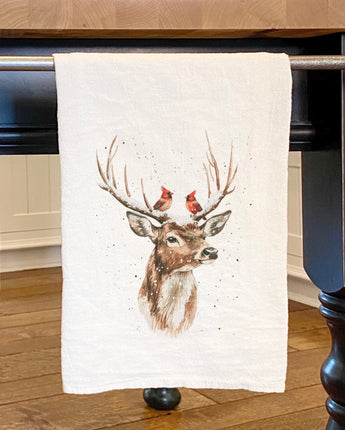 Cardinal Crown - Customizable Cotton Tea Towel