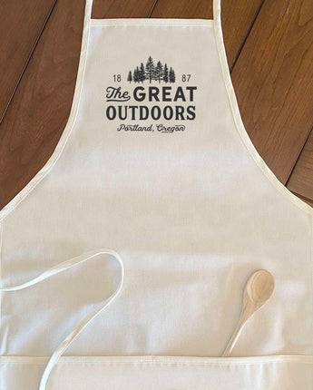 Great Outdoors w/ City, State - Women's Apron