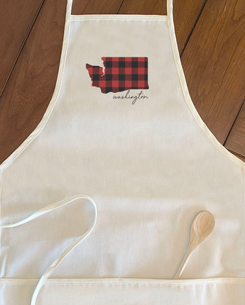 Red Plaid State - Women's Apron