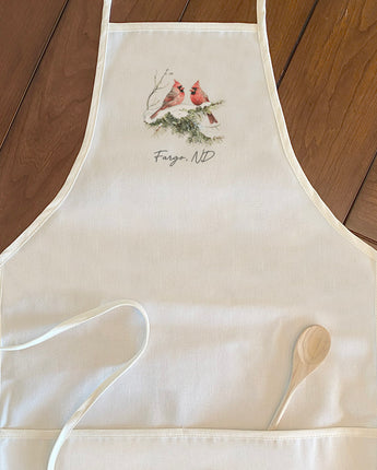 Winter Cardinals - Custom Women's Apron