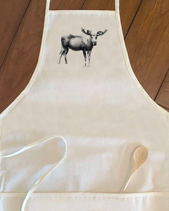 Moose Sketch - Women's Apron