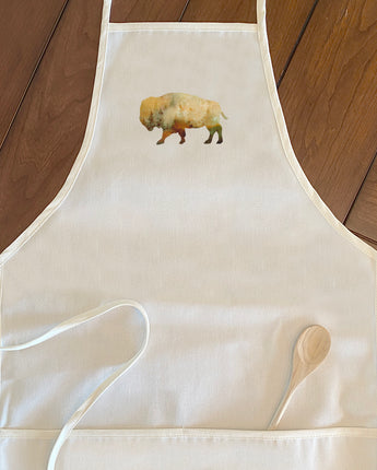 Watercolor Buffalo - Women's Apron