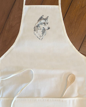 Watercolor Wolf Head - Women's Apron