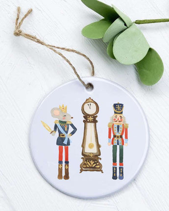 Nutcracker, Mouse King and Clock - Ornament