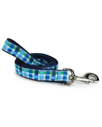 Summer Plaid (Blue) - Dog Leash