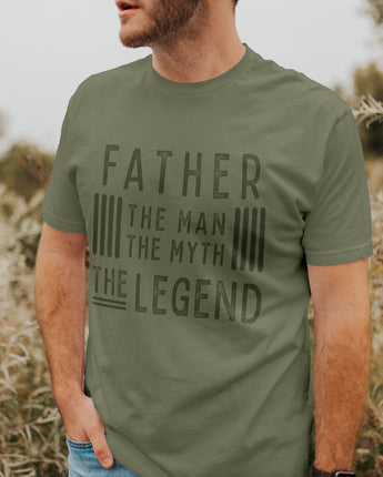 Father The Legend - Father's Day Duo-Tone T-Shirt