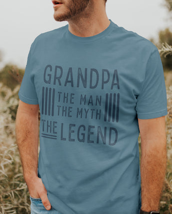 Grandpa The Legend - Father's Day Duo-Tone T-Shirt
