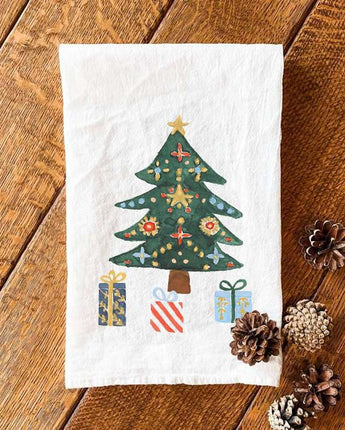 Christmas Tree with Gifts - Cotton Tea Towel