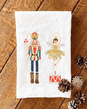 Nutcracker King with Snow Queen - Cotton Tea Towel