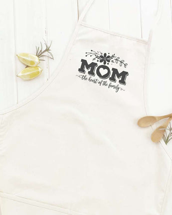 Mom the Heart of Family - Women's Apron