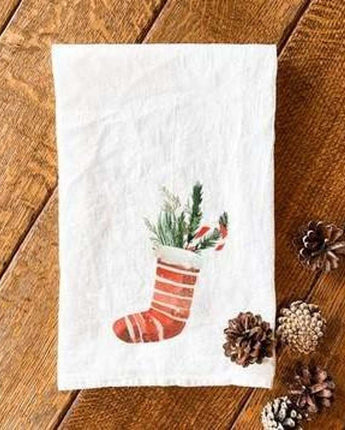 Christmas Stocking - Cotton Tea Towel