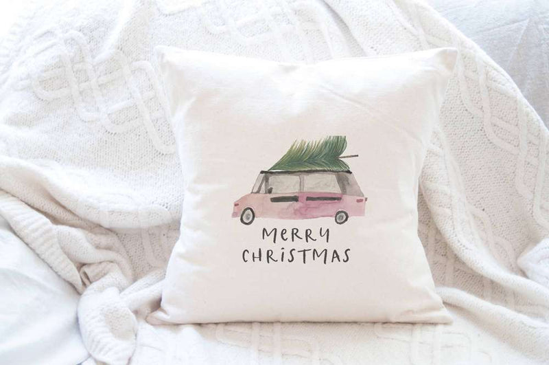 Christmas Van - Square Canvas Pillow