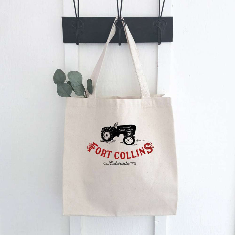 Vintage Icon (Tractor) City/State - Canvas Tote Bag